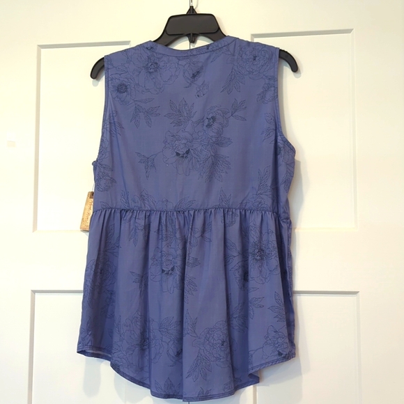 North River Blue Sleeveless Top M nwt - Picture 6 of 10